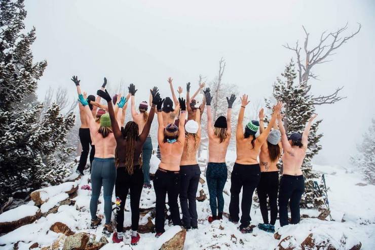 Girls Posing Topless In Front Of Beautiful Landscapes
