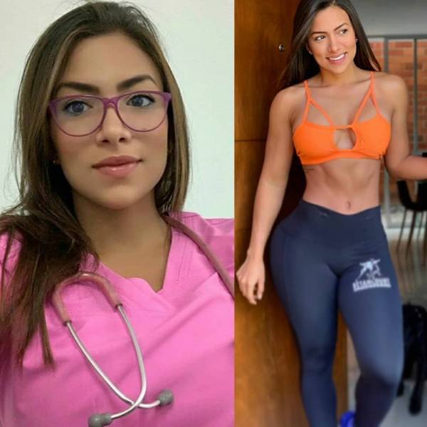 Beauties With And Without Their Uniform