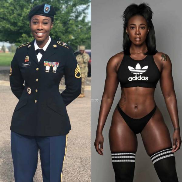 Girls With And Without Their Uniforms