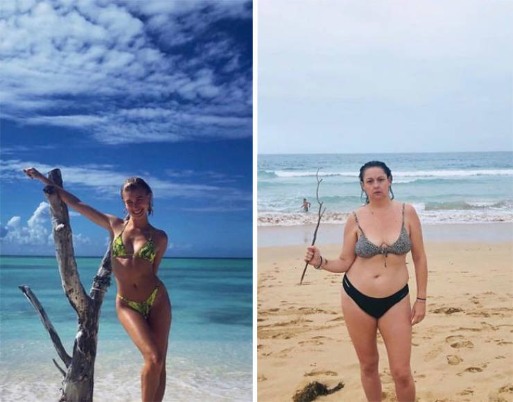 Woman Recreates Celebrity Photos In Funny Ways