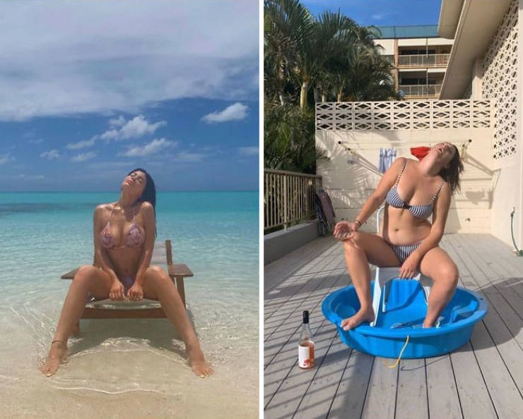 Woman Recreates Celebrity Photos In Funny Ways
