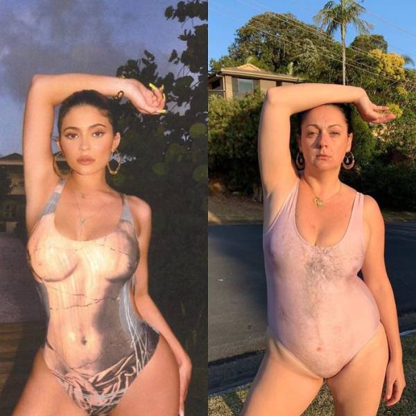 Woman Recreates Celebrity Photos In Funny Ways