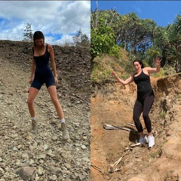 Woman Recreates Celebrity Photos In Funny Ways