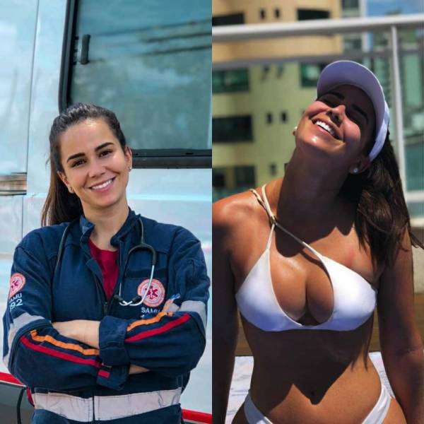 Sexy Girls With And Without Their Uniforms