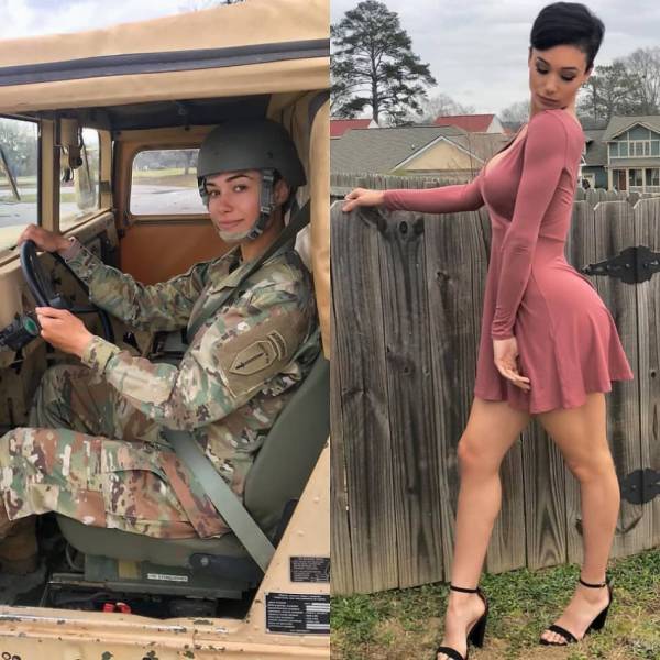 Fit Girls With And Without Their Uniforms