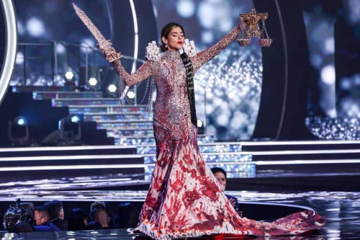 “Miss Universe” Contestants Wearing Their National Costumes