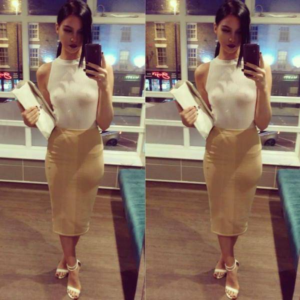 Braless Girls Let Their Boobs Hang Free