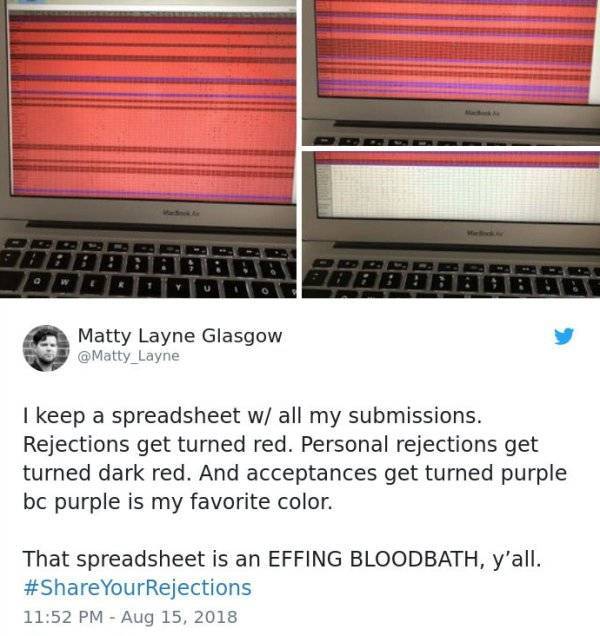 In Showbiz You Get Rejected Pretty Often