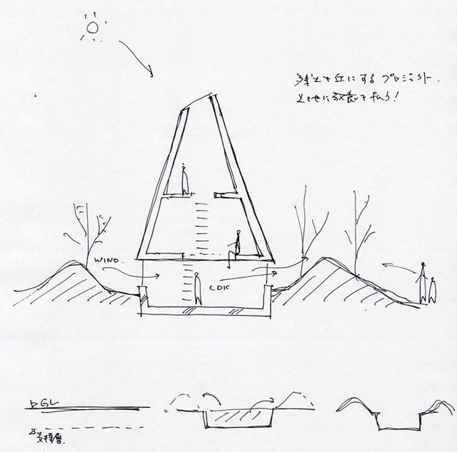 Jet black pyramid as home in Saijo, Hiroshima (18 pics)