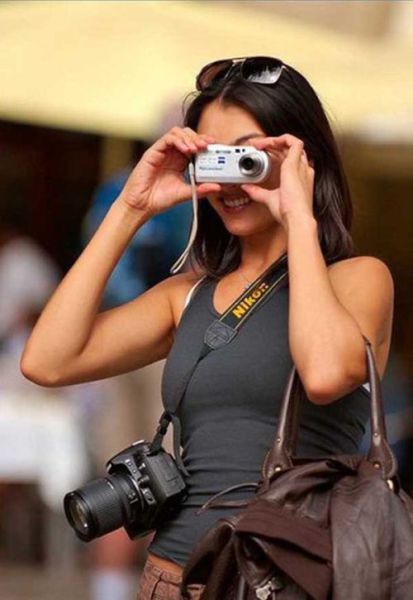 Cute Female Photographers Being photographed
