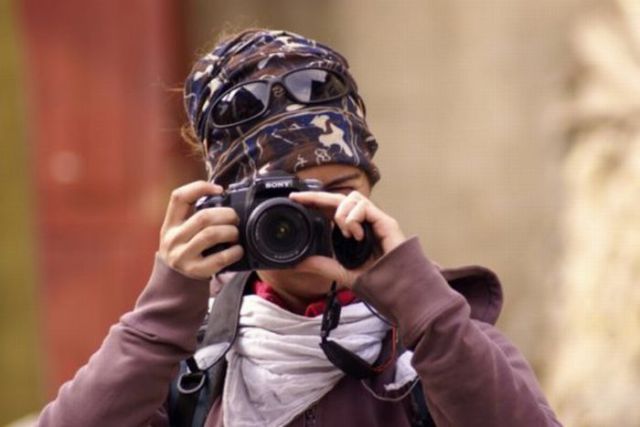 Cute Female Photographers Being photographed