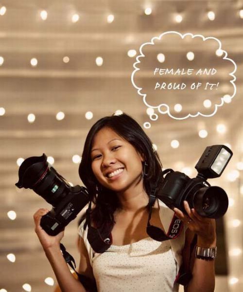 Cute Female Photographers Being photographed