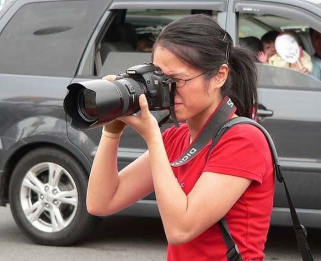 Cute Female Photographers Being photographed