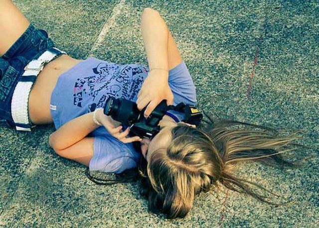Cute Female Photographers Being photographed