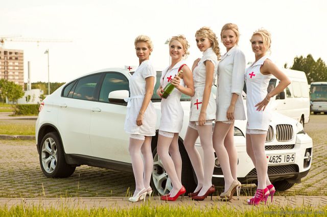 A Parade of Blonde Nurses