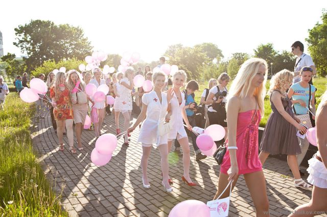 A Parade of Blonde Nurses