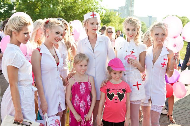 A Parade of Blonde Nurses