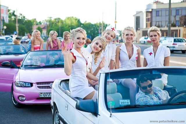 A Parade of Blonde Nurses