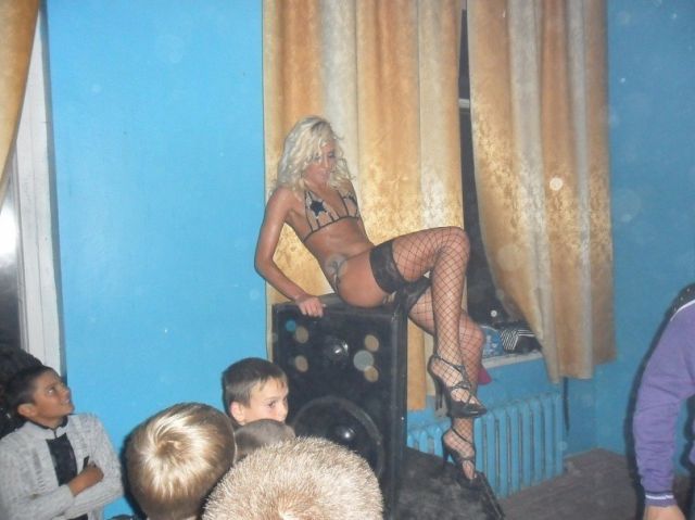 Striptease at the Ukrainian Middle School Dance Party