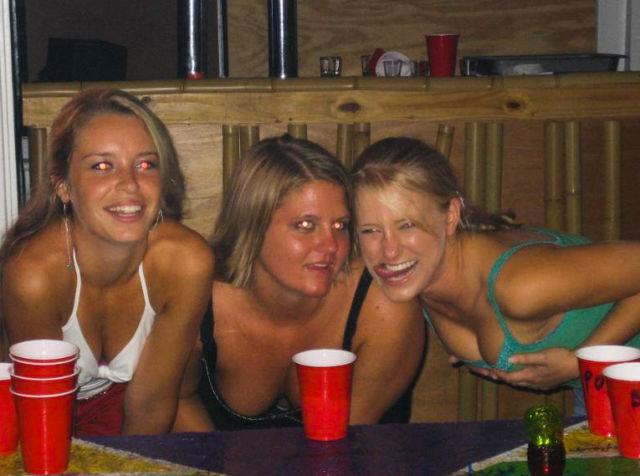 Beer Pong Gets Heated with These Girls