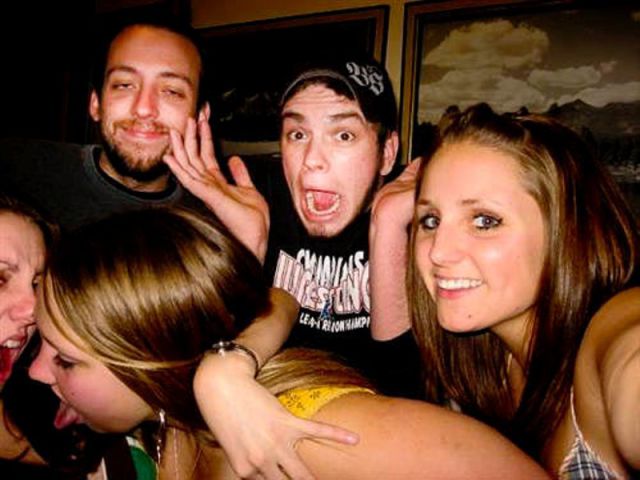 Classic Photobombs of Drunk Girls Kissing Each Other