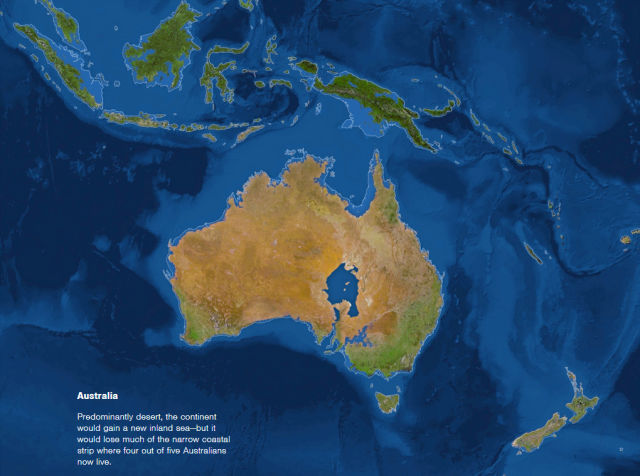 The World as It Would Look If all the Ice Melted