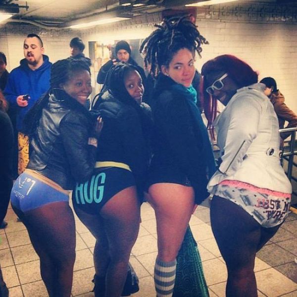 Girls of the No Pants Subway Ride 2014