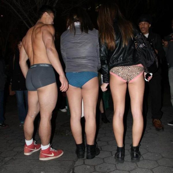 Girls of the No Pants Subway Ride 2014
