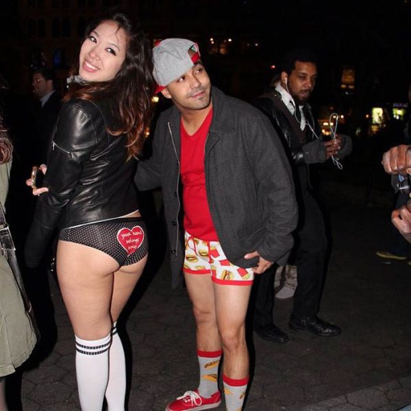 Girls of the No Pants Subway Ride 2014
