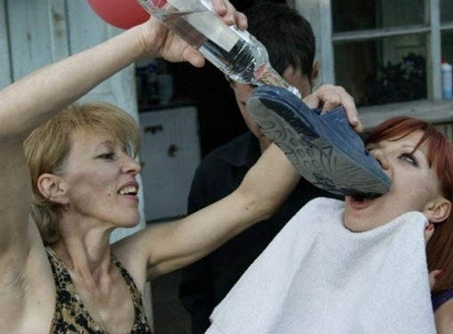 Russian Ladies Let Their Hair Down and Go Completely Crazy
