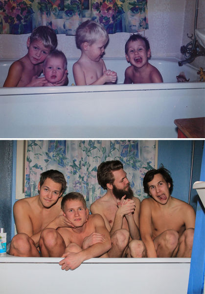 Funny Recreations by Adults of Their Best Old Family Photos