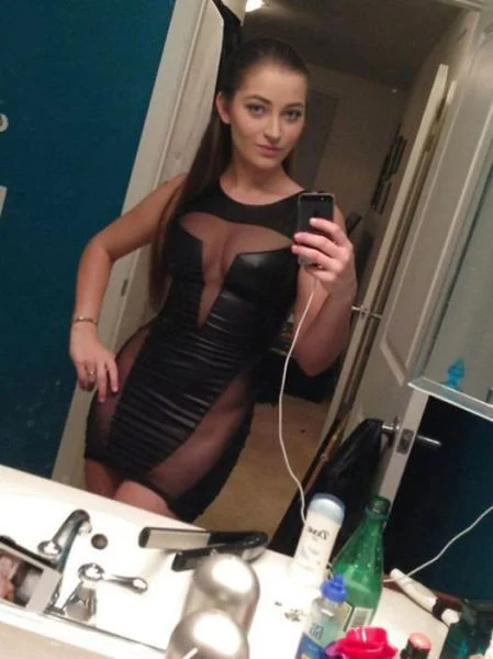 Woman Look Hot Wearing Mesh Clothing