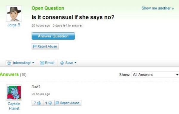 Amusing Yahoo Questions and Answers