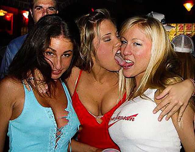 Dudes Watching Drunk Girls Kissing Each Other