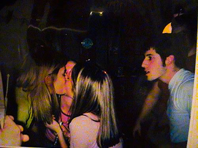 Dudes Watching Drunk Girls Kissing Each Other
