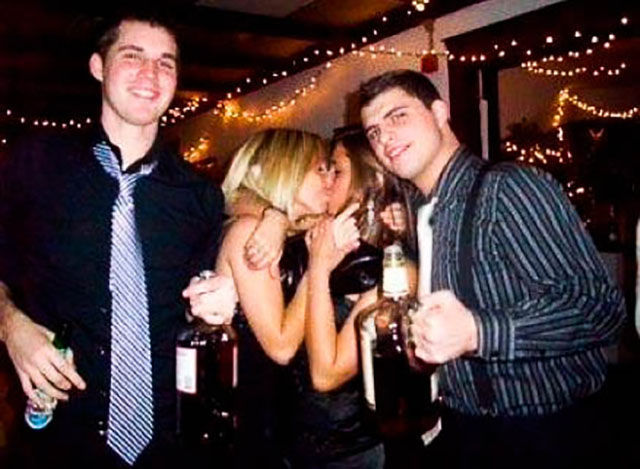 Dudes Watching Drunk Girls Kissing Each Other