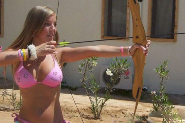 Sexy Archery Girls Shooting Away