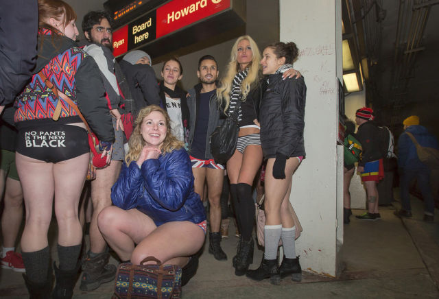 Pics from the 2015 “No Pants” Subway Ride
