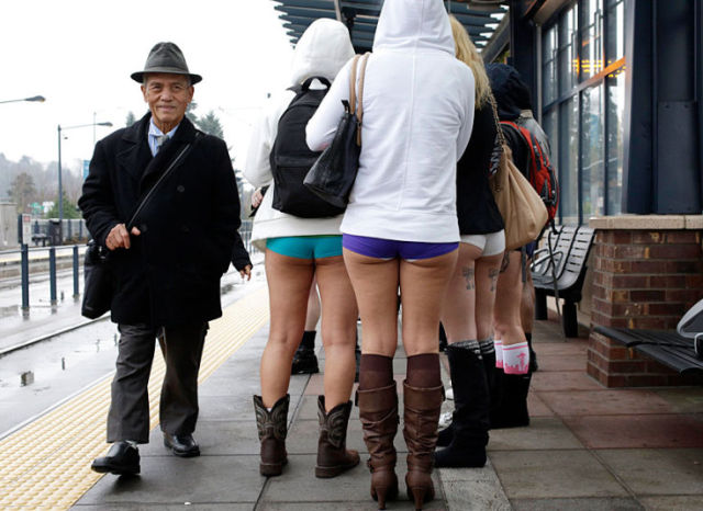 Pics from the 2015 “No Pants” Subway Ride