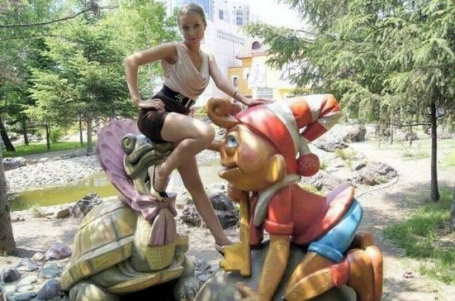 Some People Can Turn Statues and Sculptures into Something Vulgar