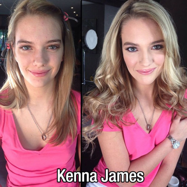 Porn Stars Pre and Post Their Makeup Makeovers