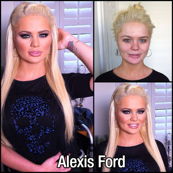 Porn Stars Pre and Post Their Makeup Makeovers