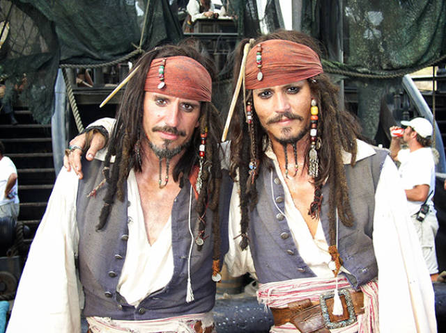 Actors With Their Stunt Doubles