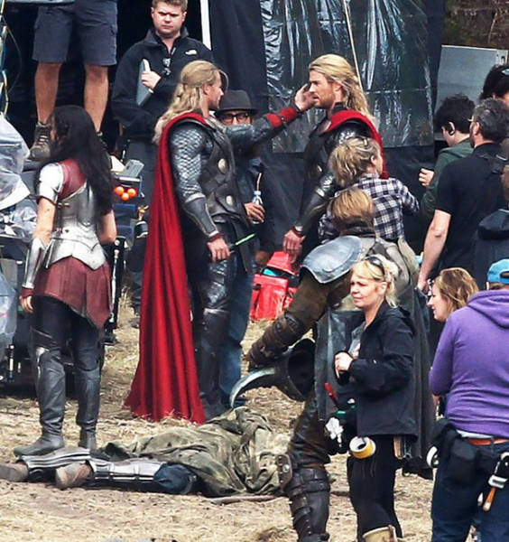 Actors With Their Stunt Doubles